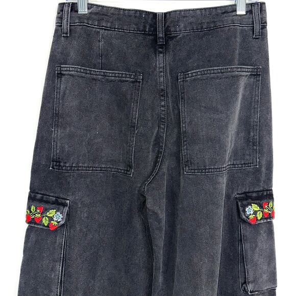 Dolls Kill x Strawberry Shortcake ‘Patched With Love’ Baggy Cargo Pants Size S - Picture 10 of 15